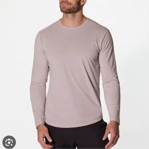 Cut Clothing Light Mauve Curve Hem Long Sleeve Top